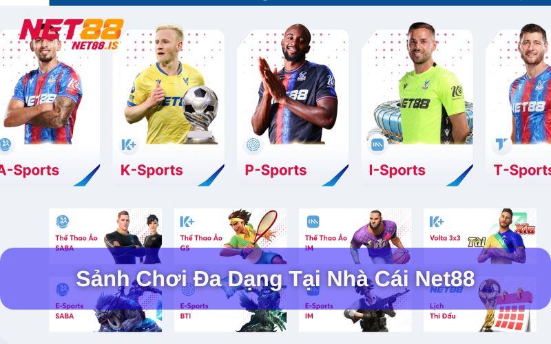 Các sảnh chơi đa dạng mà nhà cái Net88 cung cấp
